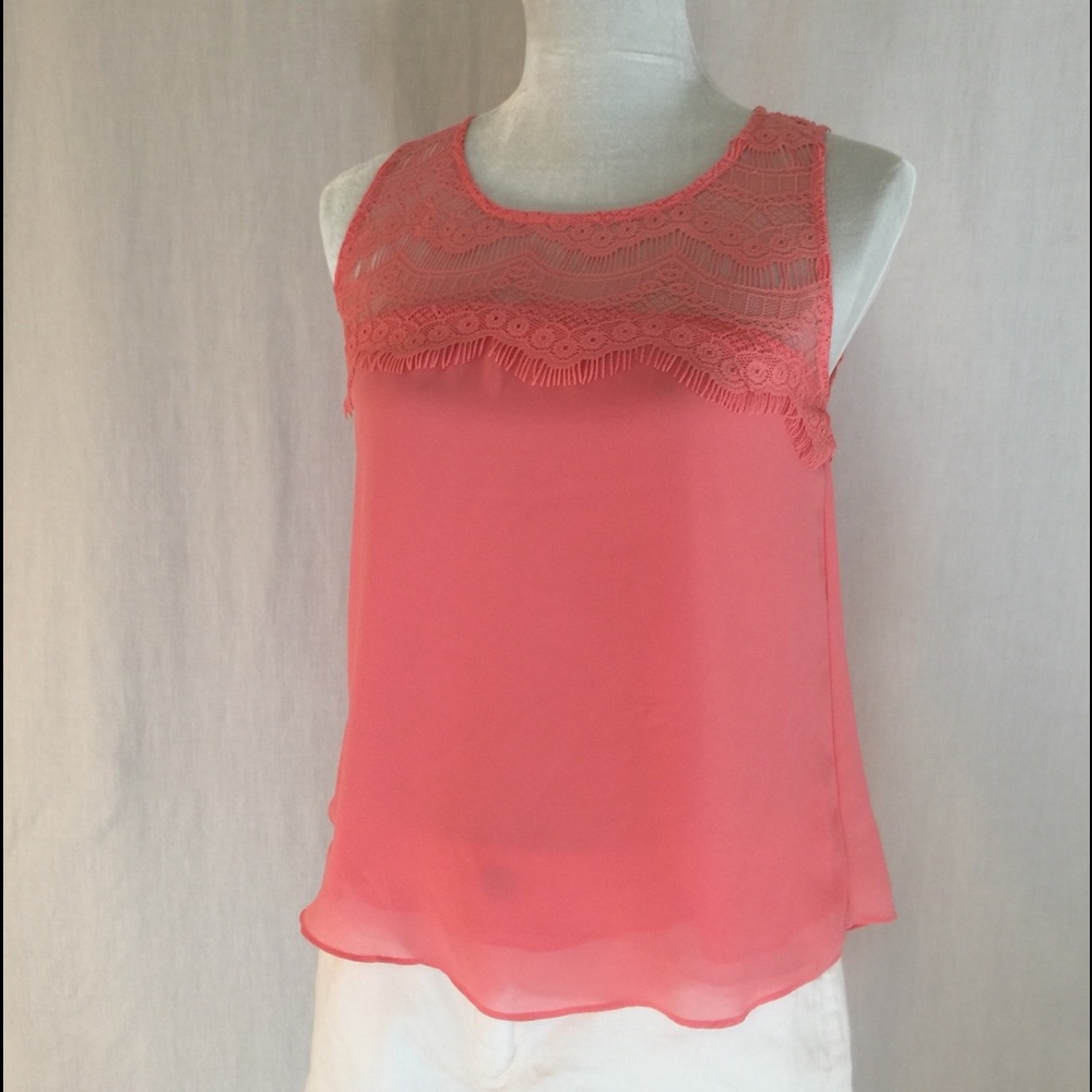 🧡Sweet Journey lace bodice silky sleeveless top
